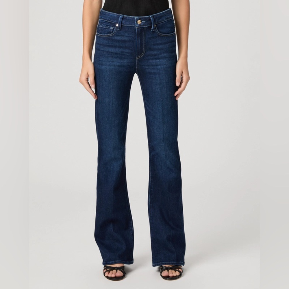 Paige High Rise Laurel Canyon 32" Bootcut Jean Waterloo